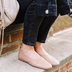 Everlane The Day Glove Leather Ballet Flat Nude 8